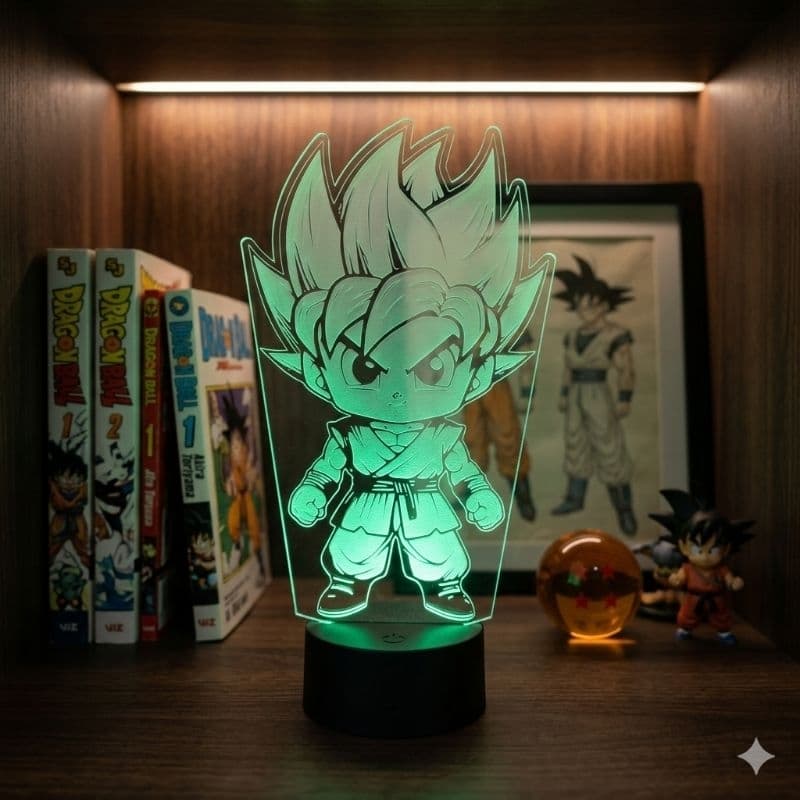 Luminária Led 3D Multicores Desenho Animado