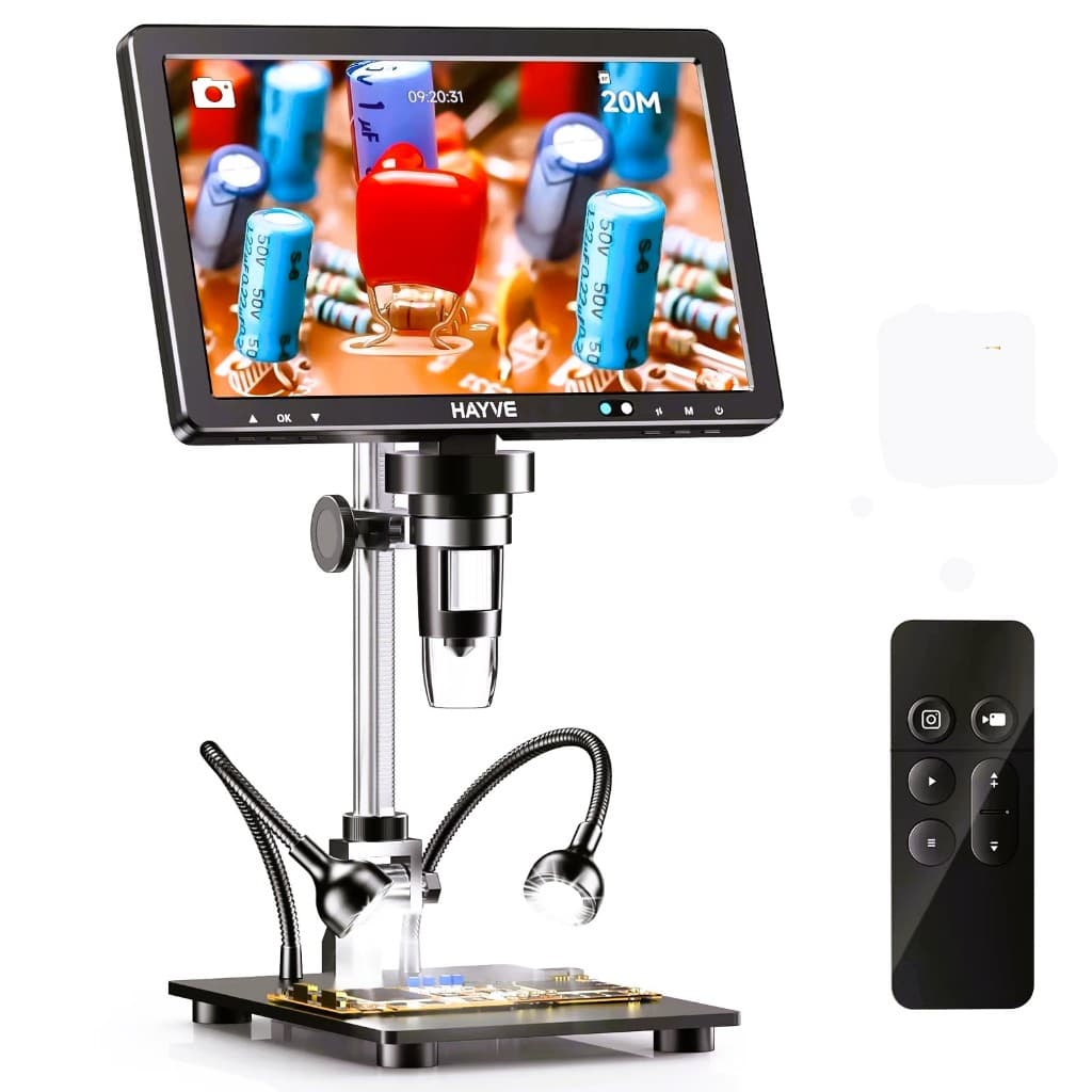 Microscópio Gigantesco 10 Fullhd Com Leds E Hdmi Lançamento Preto 127/220vMicroscópio Gigantesco 10 Fullhd Com Leds E Hd