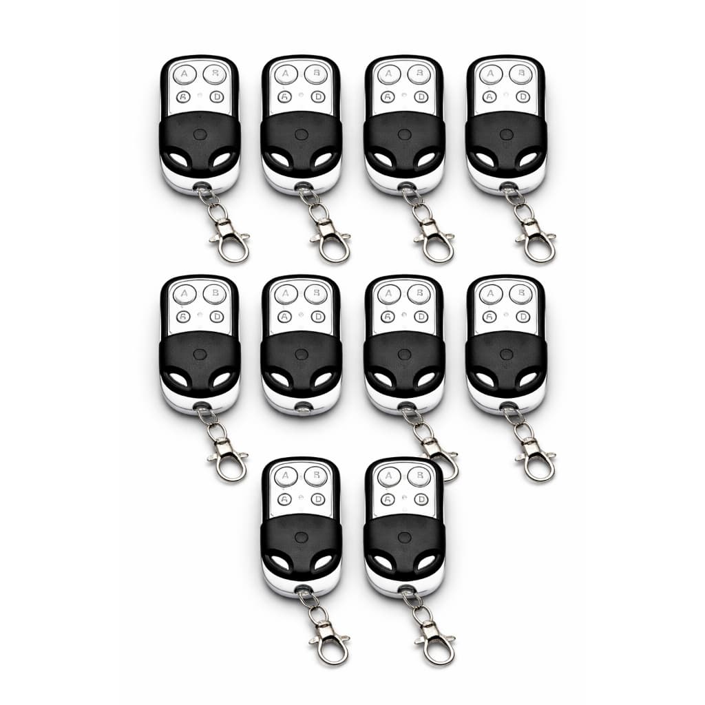 KIT 10 Controle Remoto Universal para Portão Elétrico Eletrônico Garagem com Chaveiro 433mhz 4 Botões