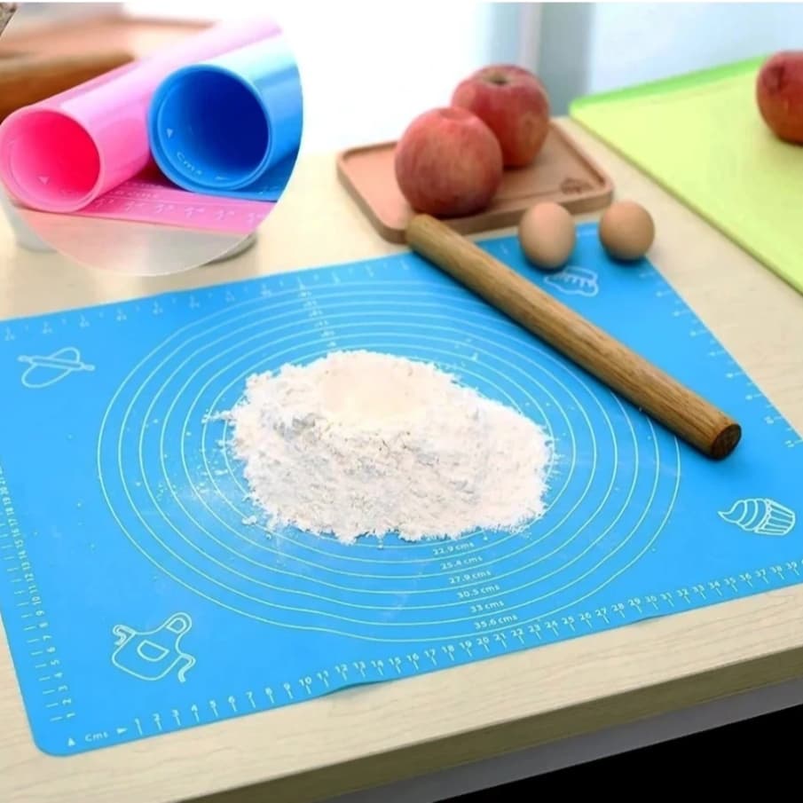 Tapete Tábua Culinária De Silicone Antiaderente Para Abrir Massa 50x40