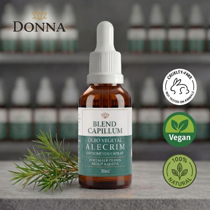 Óleo Vegetal de Alecrim Blend Capillum - 100% Natural - Donna Cosméticos - Crescimento capilar