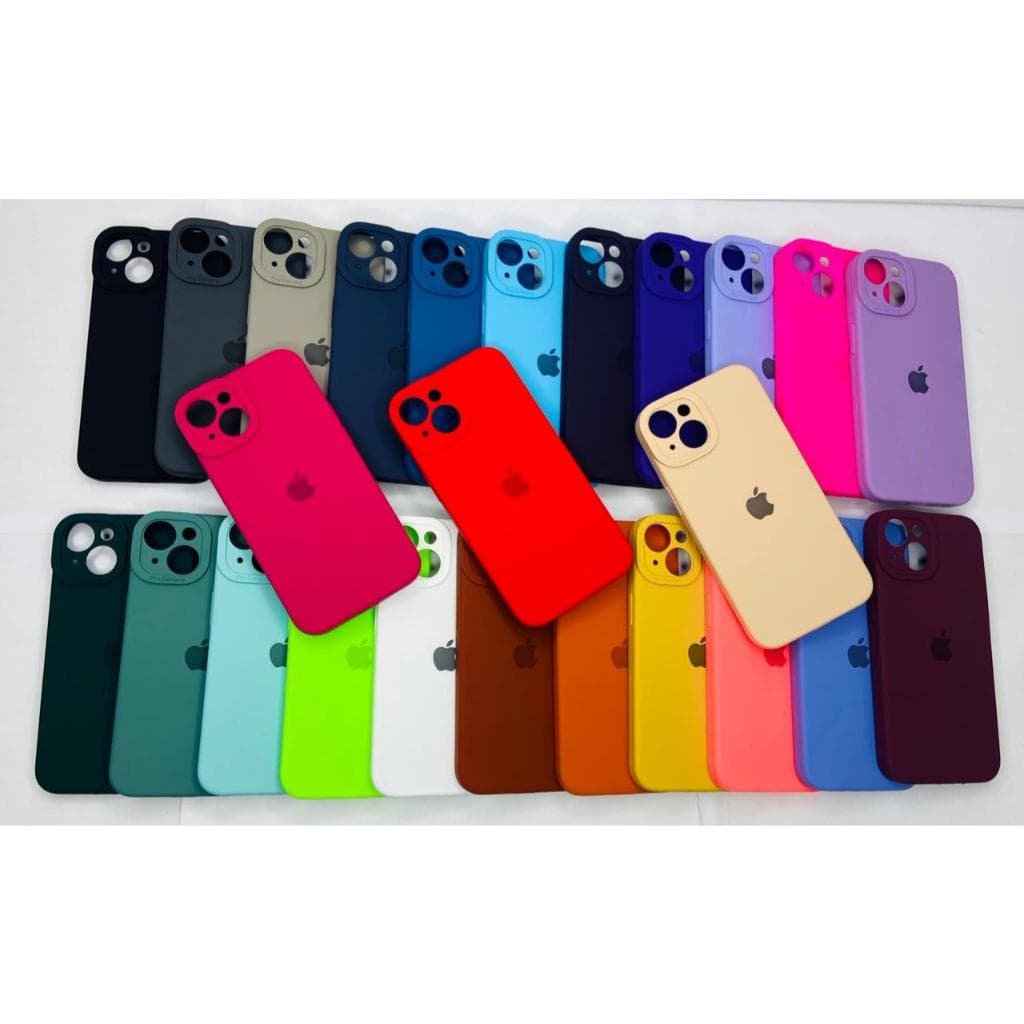 CAPA CAPINHA CASE PARA IPHONE 14 NORMAL A SILICONE INTERIOR AVELUDADA COM CÂMERA FECHADA