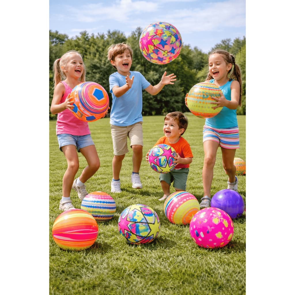 3 Bolas de Vinil Dente De Leite Desenhada Praia Festa Lembrancinha Bola Infantil