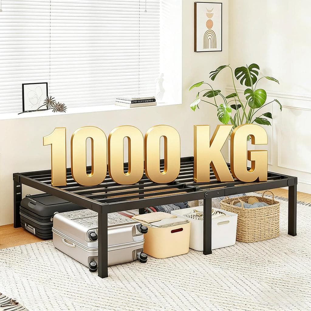 Estrado de Metal Dobrável para Quarto Ideal para Cama de Casal/Solteiro Ripas de Aço e Suporte Forte O17
