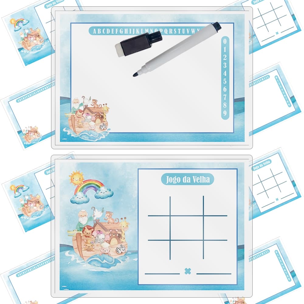 10/20/30 Kits Lousa Magica Tema ARCA DE NOÉ Lembrancinha de aniversario Festa Infantil