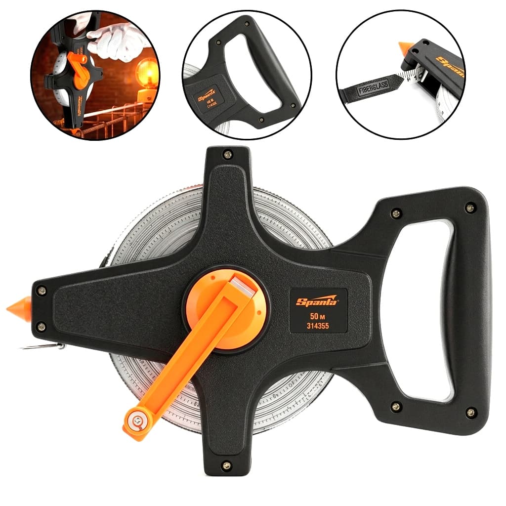 Trena Longa Profissional Sparta Fita PVC 12,5mm Caixa Aberta - 30 ou 50 Metros