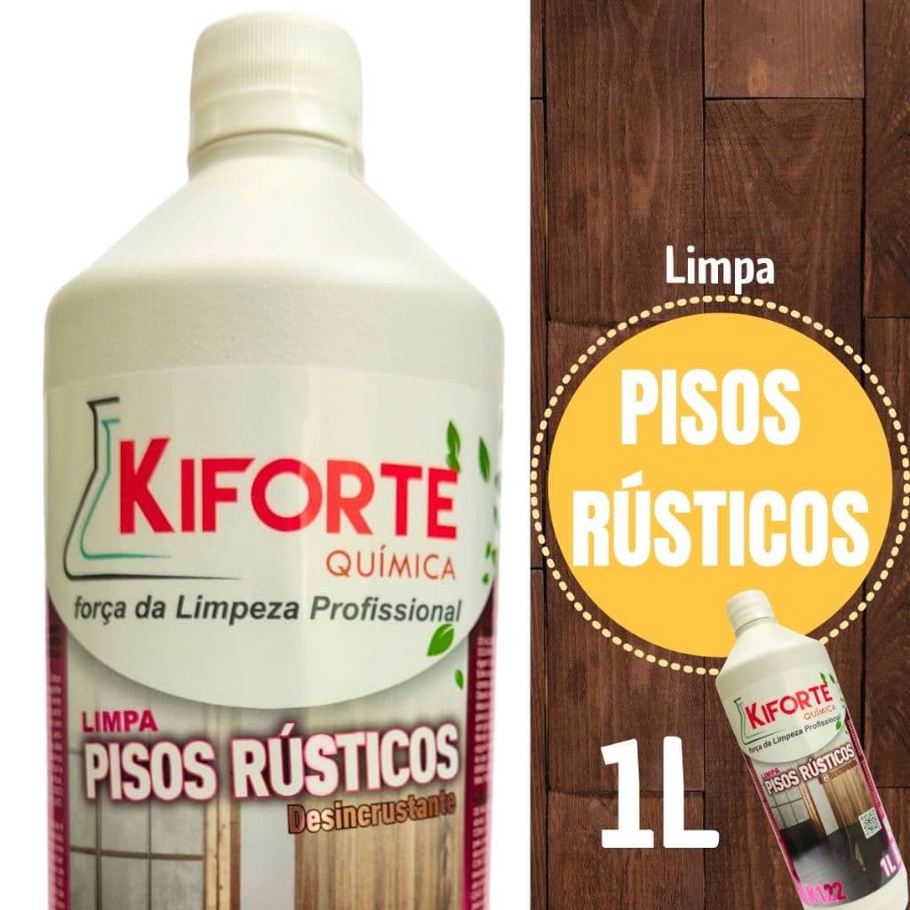 Limpa Piso Rústico Tira Sujeiras Impreganadas em Pisos Rústicos e Sem Brilho 1L KIFORTE