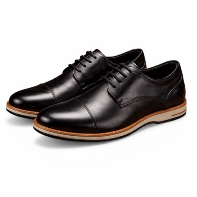 Sapato Oxford Masculino Couro Legítimo Casual Social Costura no Bico Confortável Executivo Trabalho Premium