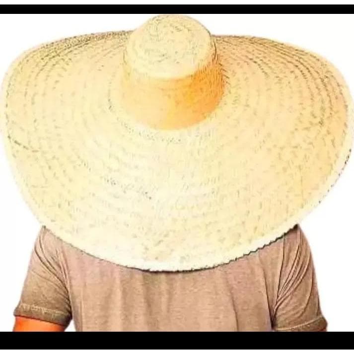 Sombreiro Mexicano De Palha 60cm Carnaval Pescaria colheita cafe
