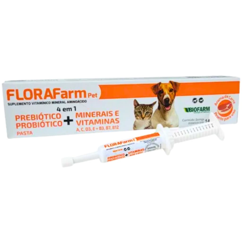 Suplemento Equilíbrio Intestinal Cães E Gatos Florafarm Pet