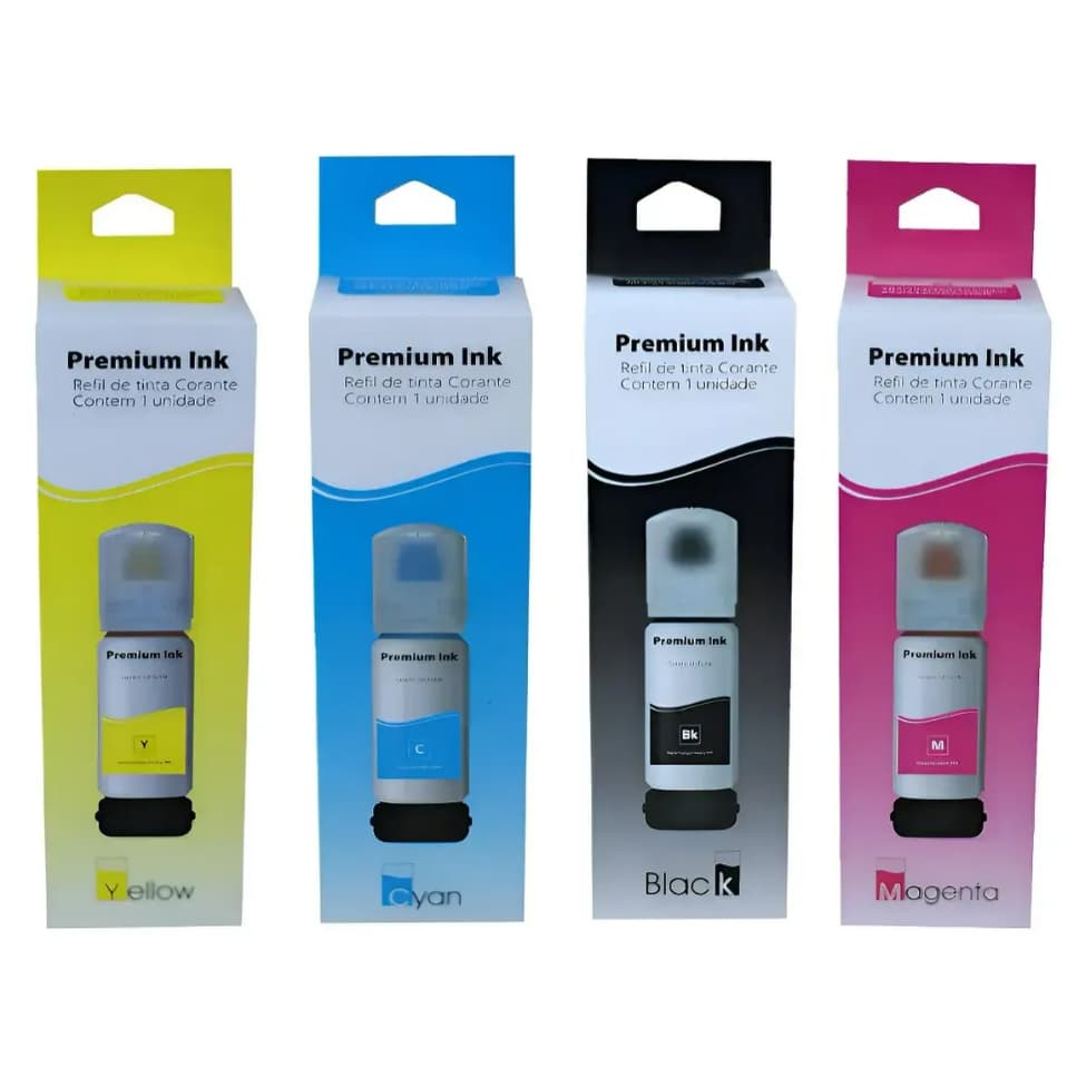 Kit Tinta Premium Ink 4 Cores 70ml L3110 L3111 L31/L41/L61