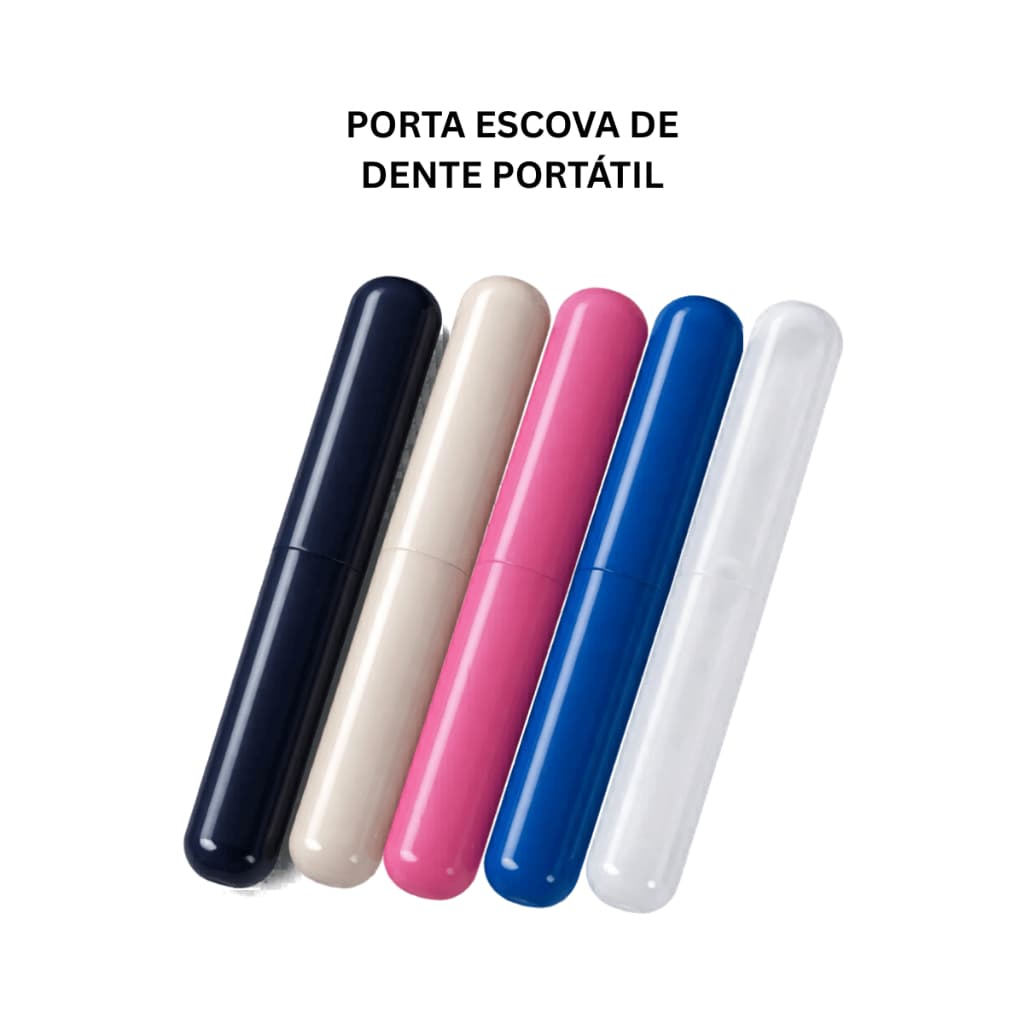 Porta Escova de Dente Portátil para Viagem e Escola