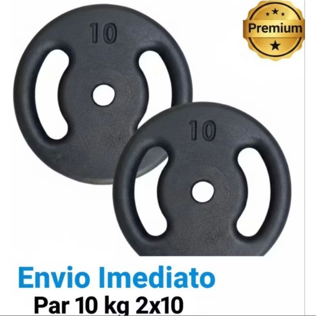 Par Anilhas de 10kg (2x10 kg) + Par Anilhas 5kg (2x5 kg) Pintura Reforçada academia