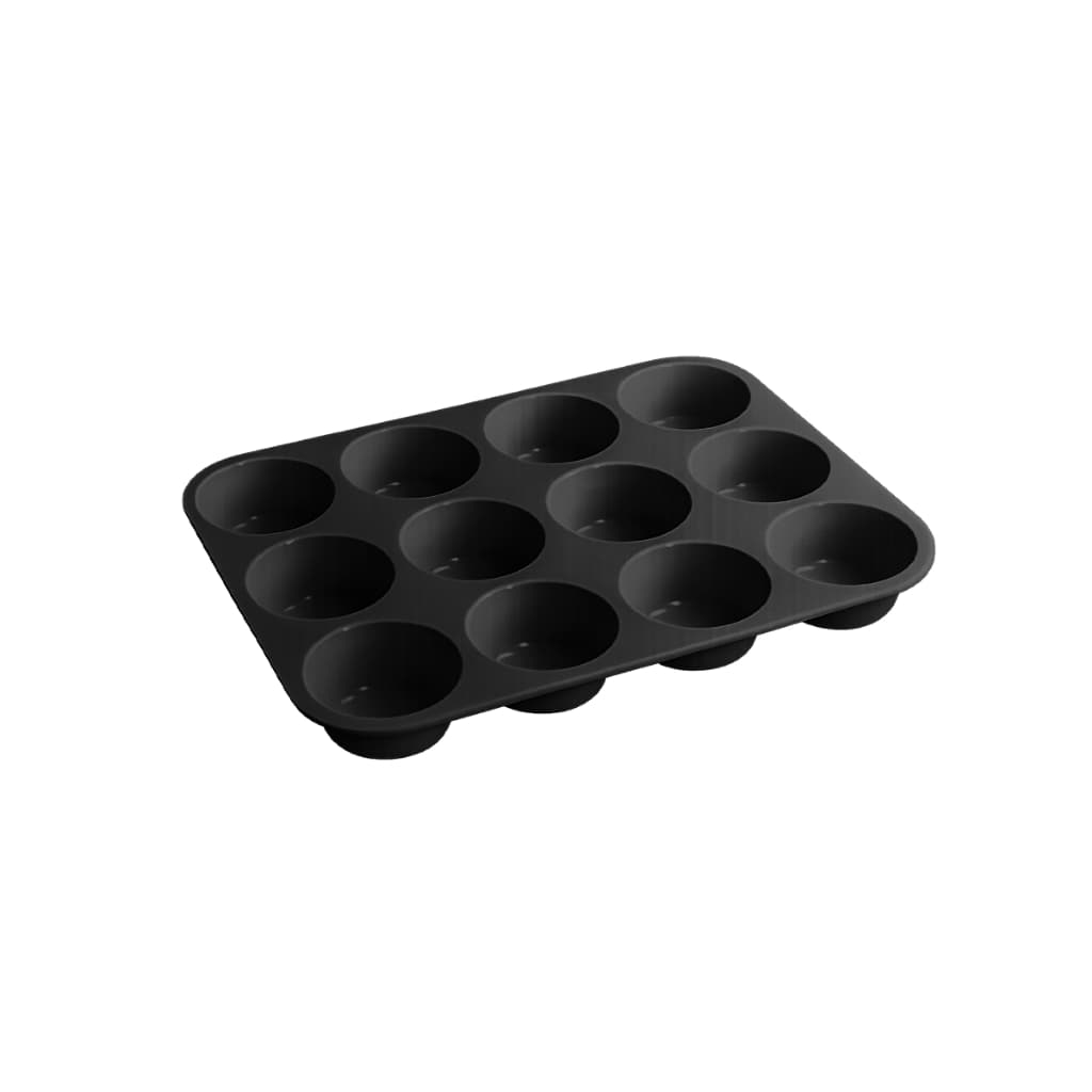 Forma Silicone 12 Cavidades Cupcake Empada Antiaderente Assadeira Bolo Mini Bolinho Pão Queijo