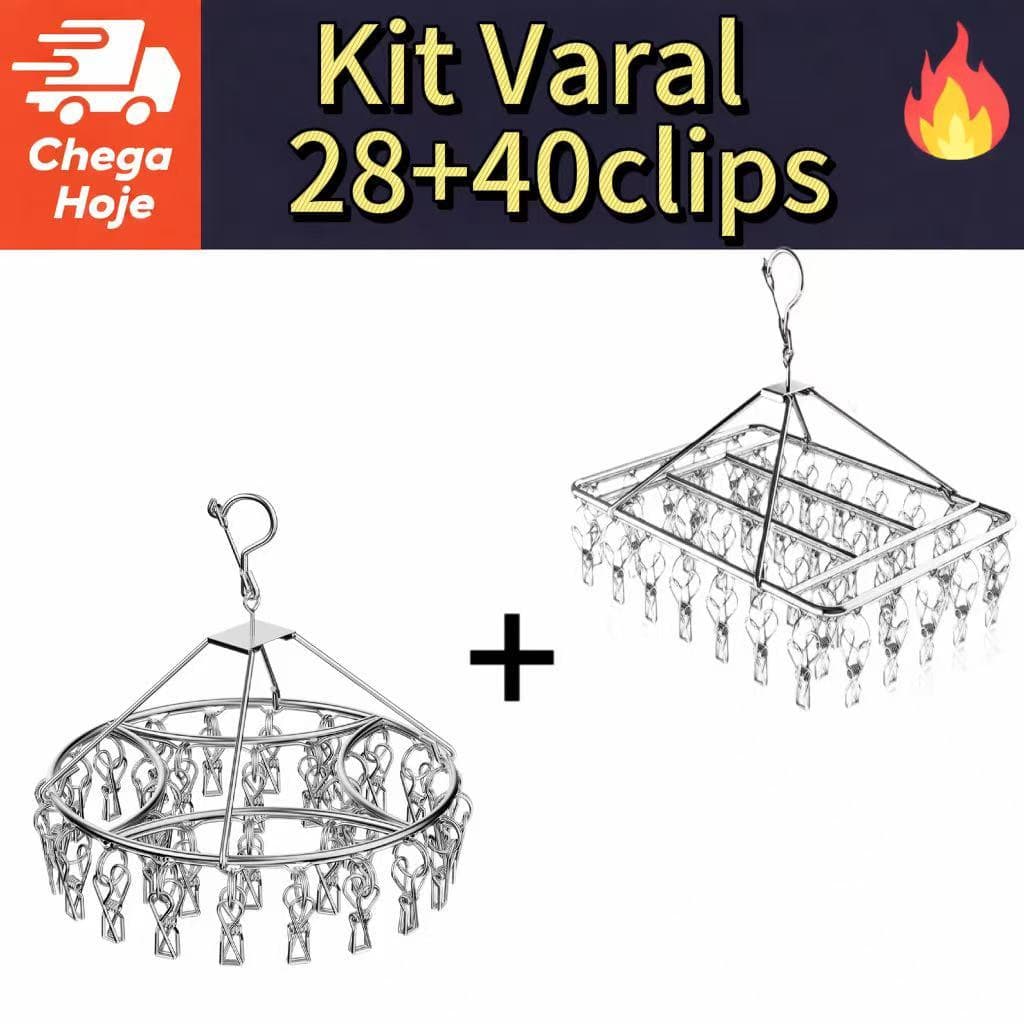 Varal 28/40 Clips de Roupa Íntima com de Aço Reforçado para Calcinha Meia e Cueca para familia