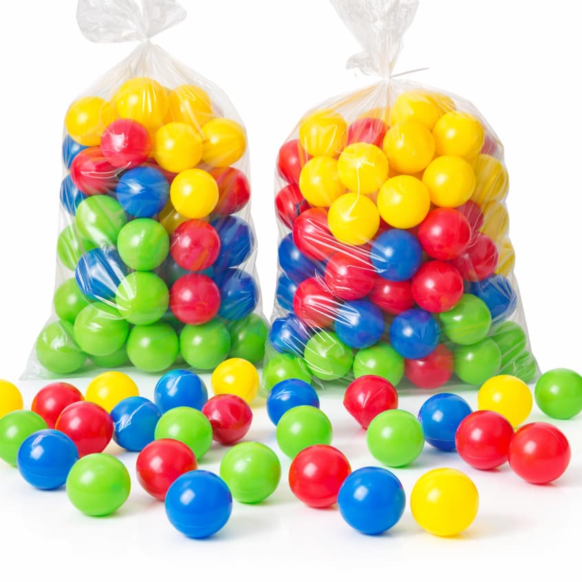 Bolinhas  para Piscina de Bolinhas – 100 unid Coloridas | Resistentes, Não Amassam