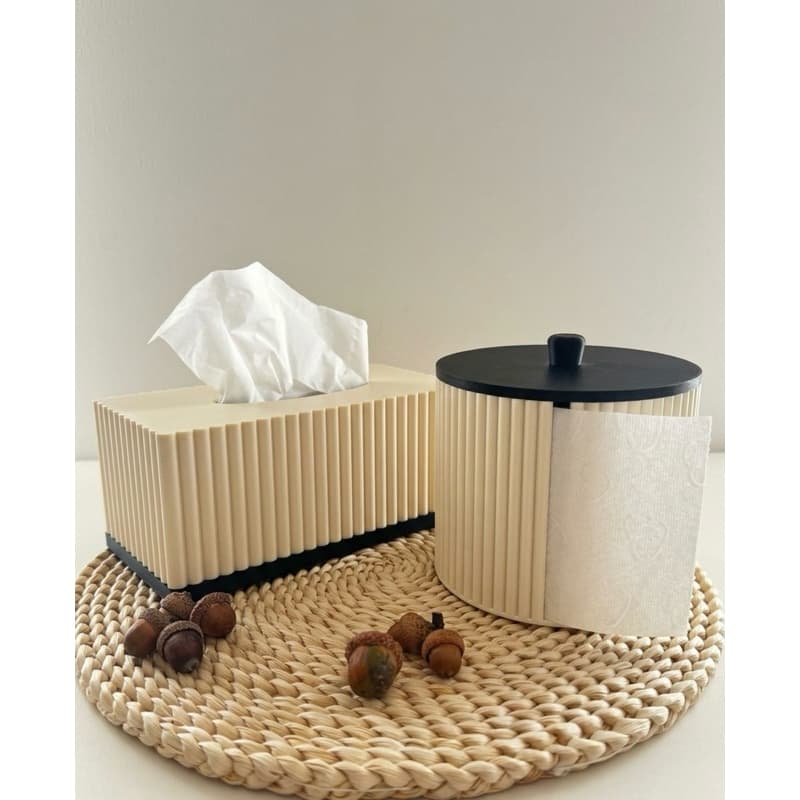 Kit Porta Lenço + Porta Papel Higiênico – Elegância e Organização para seu Ambiente