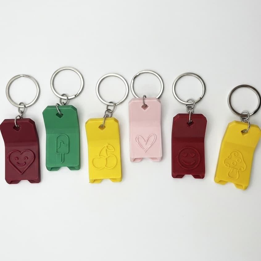 Chaveiro Salva Unhas Abridor de Lata Impressão 3D Funcional Presente Feminino