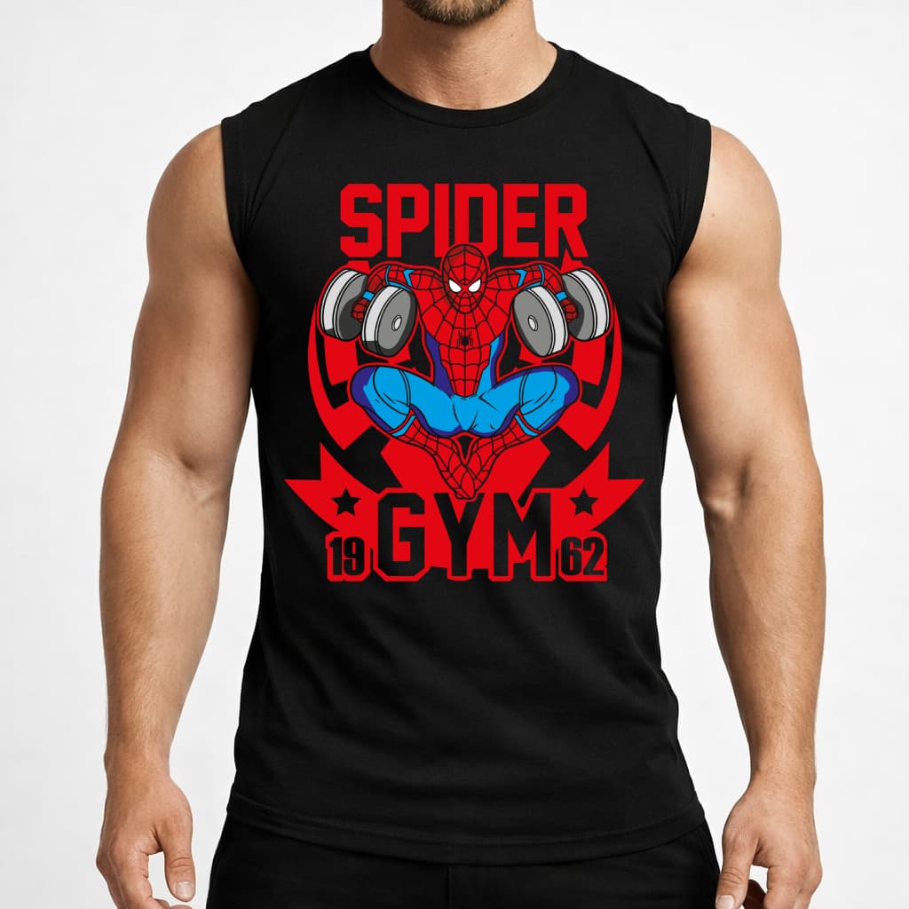 Regata Machão Masculina Homem Aranha Camiseta Academia Musculação