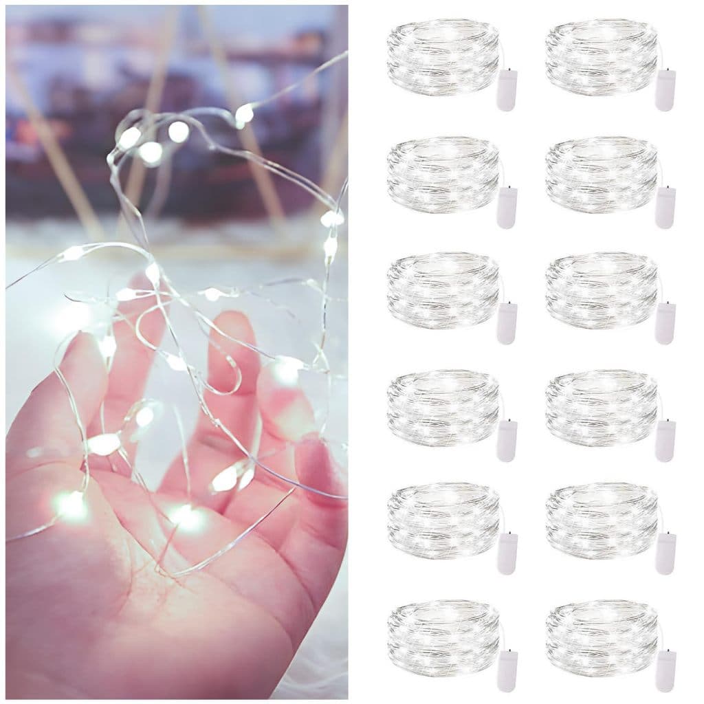 Kit 40 Fio de Fada 2M20 leds Para Decoração Festa Arte Presente Ambiente Decorado Charme Baterias