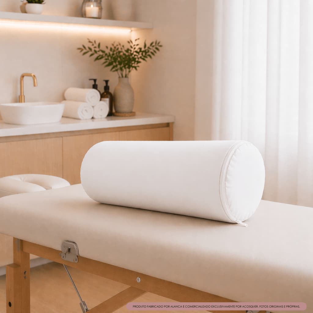 Rolo posicionador ortopédico 20cm x 50cm fisioterapia exercício massagem com capa removível