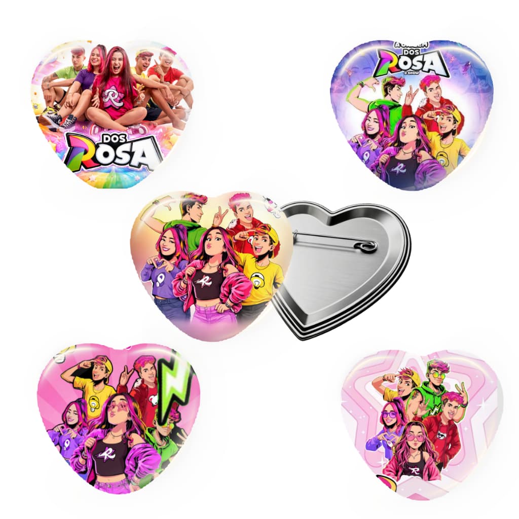 Botton Botões da Guerreuras kpop l Botão Bottons Broche Kit Personalizado 5 Unidades Tamanho 5,8 cm