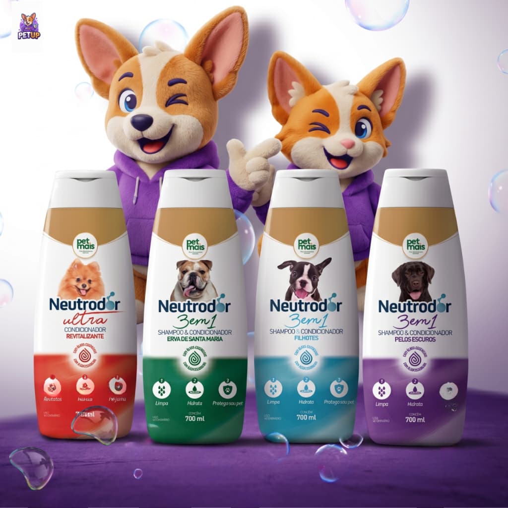 Shampoo e Condicionador para Cães 3 em 1 Neutrodor 700Ml Petmais