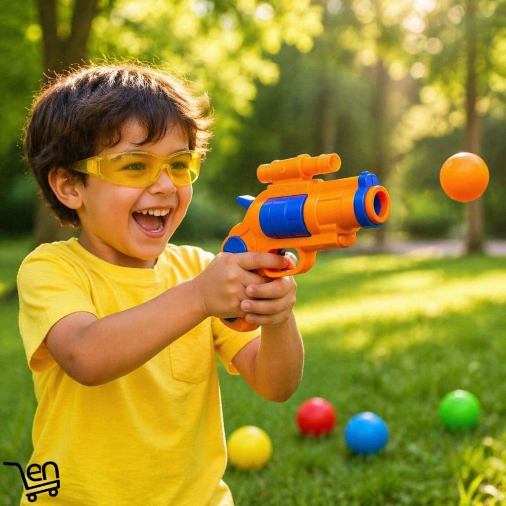 Brinquedo Infantil Lançador de Bolinha Plástico Ideal Para Crianças e Adolescentes
