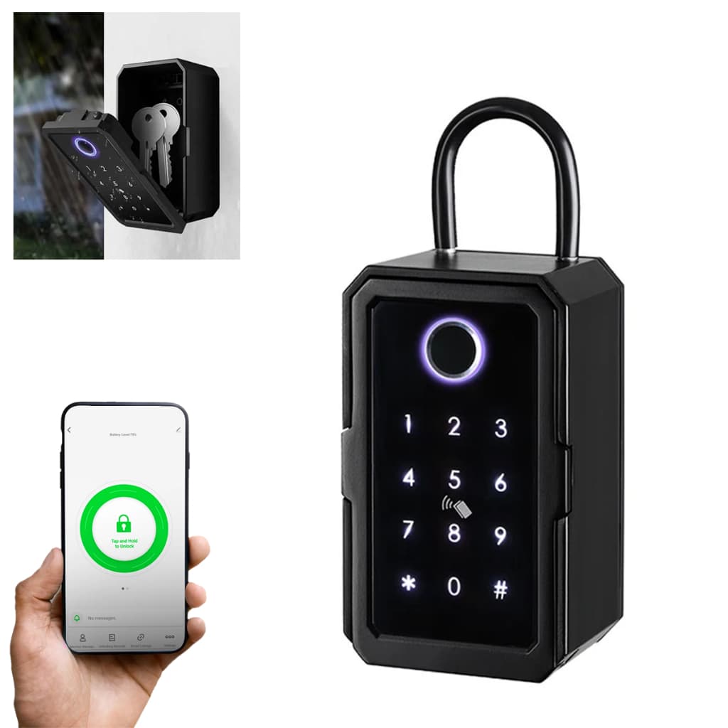 Guarda Chaves Inteligente Biometria Senha App Ideal Airbnb Sem WiFi