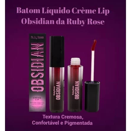 Batom Liquido Creme Lip Obsidian Ruby Rose