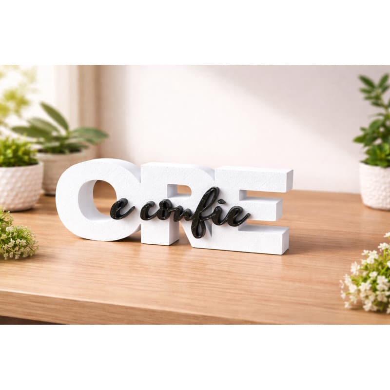 Ore e confie decoração letreiro minimalista moderno cantinho
