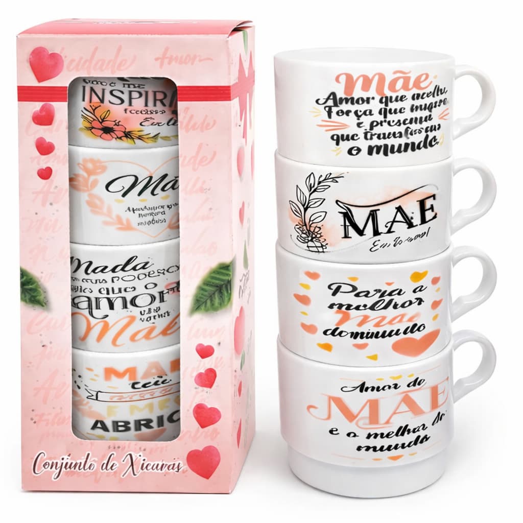 Kit Canecas Acrílico 200ml 4 8 12 Unidades Café Chá
