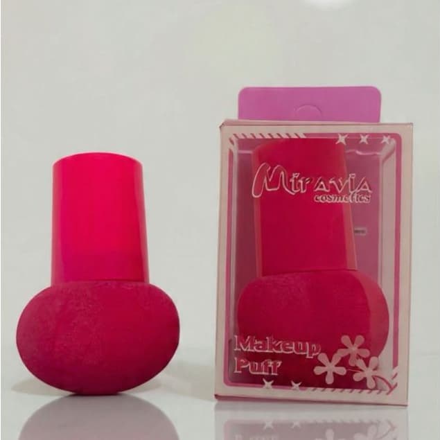Makeup Puff Miravia Cosmetics – Esponja de Maquiagem com Cabo