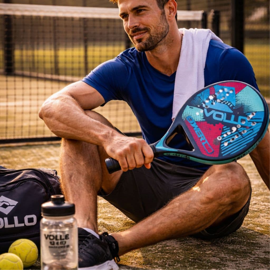 Raquete Beach Tennis Power 100 Profissional Fibra De Vidro Vollo Material Resistente E Antiderrapante Soft Performance