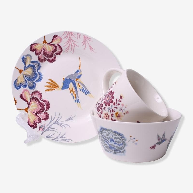 Jogo café da manhã personalizado 3 peças caneca bowl prato sobremesa presente Dia das Mães vovó mãe kit completo floral