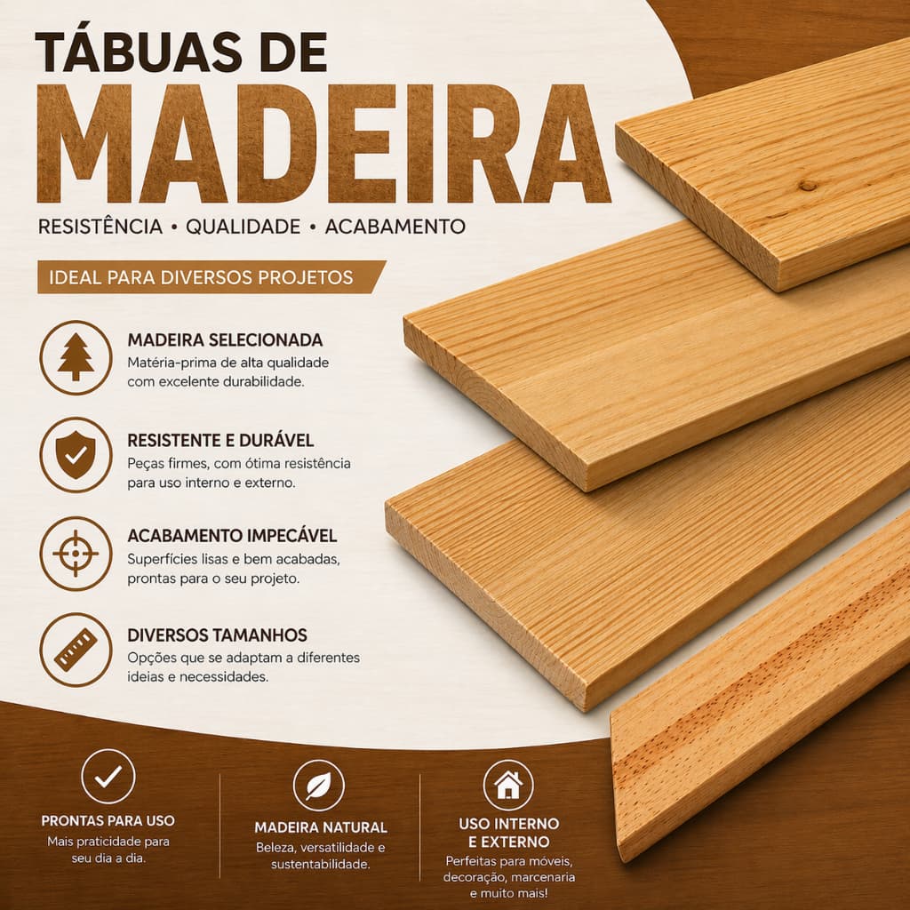 Prateleira Tabua de 30 cm madeira pinus seca lixada e aparelhada vários tamanhos