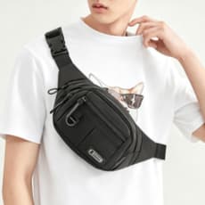 Pochete Crossbody e Cintura Unissex Impermeável, com Vários Bolsos e Alça Ajustável, Funcional para Uso Diário