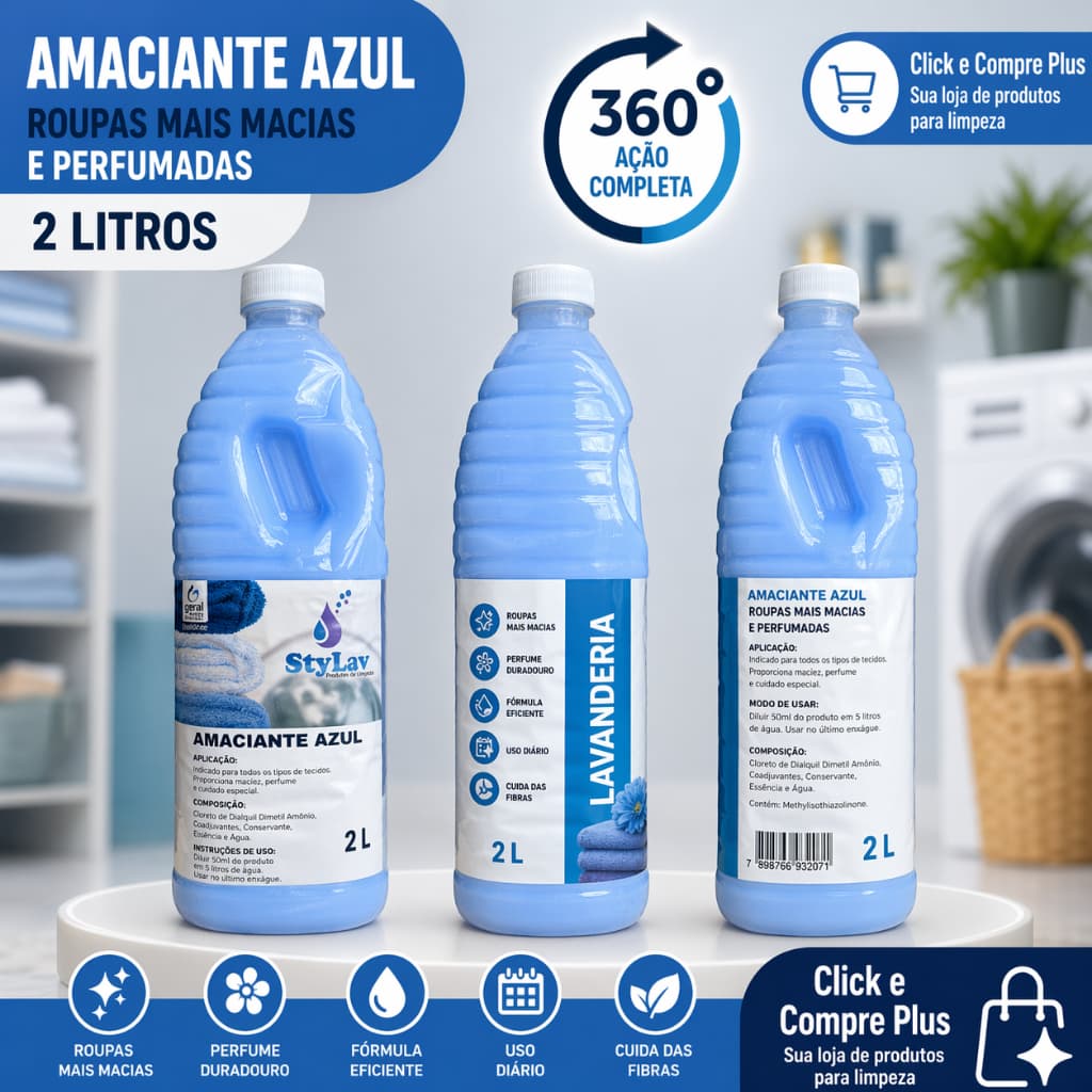 Amaciante Azul - 2L Geral Químíca