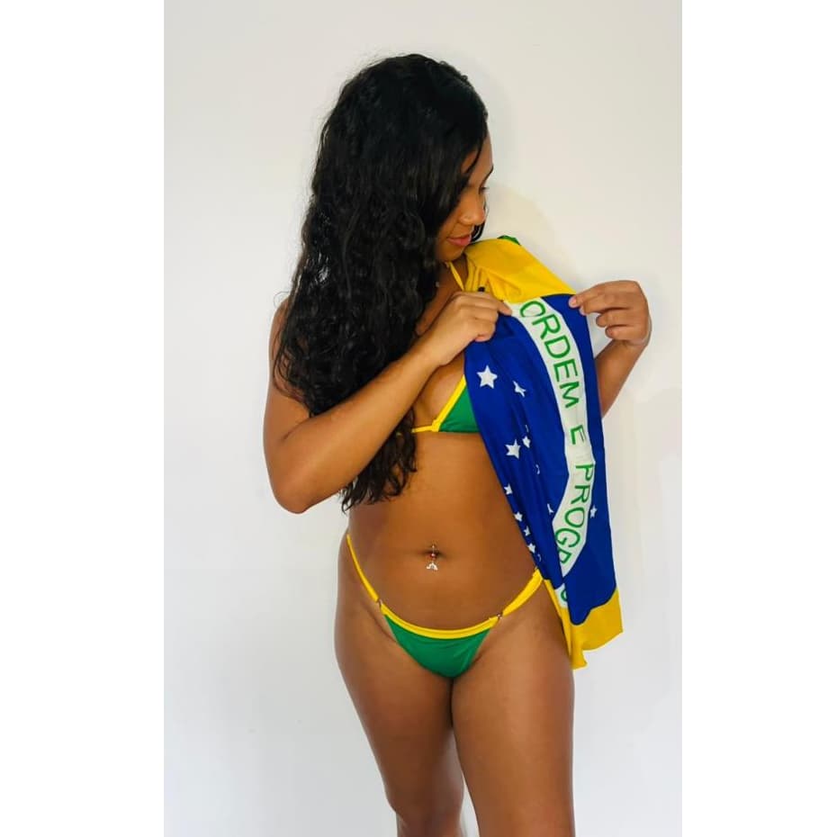 Biquíni  Fio Dental Calcinha Regulavel Moda Praia Confortável Para Bronze Biquíni Fita Brasil Marquinha Cortininha