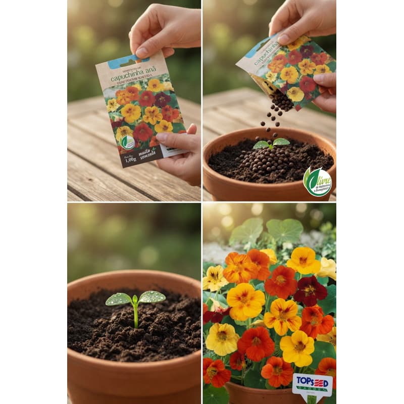 Sementes de Flores Variadas Jardim Topseed Garden