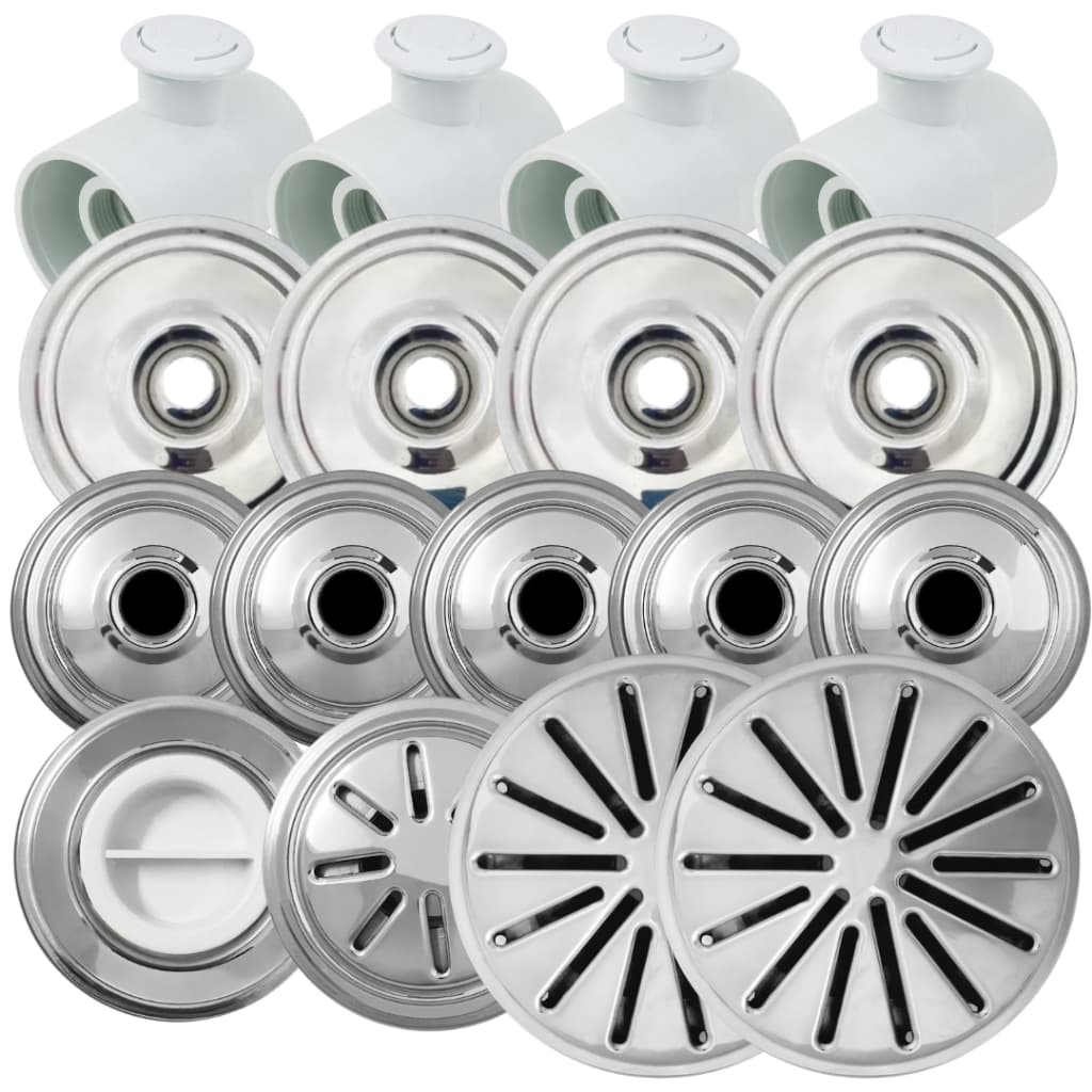 Kit dispositivo Inox 5 Retorno 4 Hidromassagem 4 Canhão 2 Drenos 1 Aspiração e 1 Nível