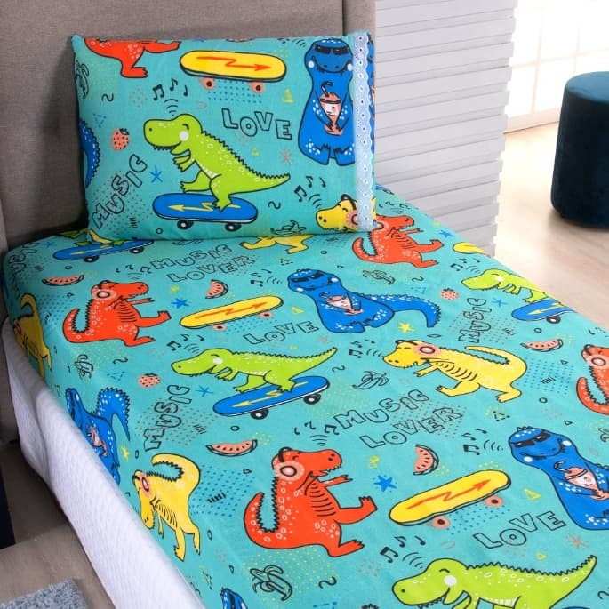 Jogo de Lençol Solteiro 02 Peças Estampas Infantil