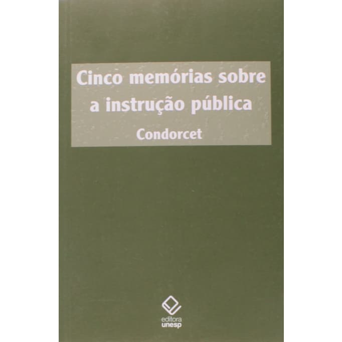 Livro Cinco memórias sobre a instrução pública