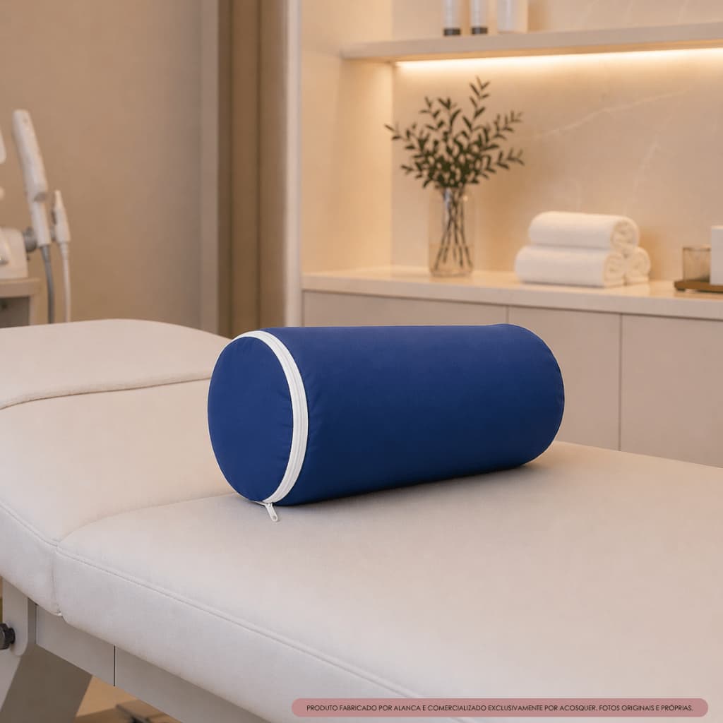 Rolo posicionador ortopédico para massagem fisioterapia exercício apoio 15cm x 25cm + Capa removível