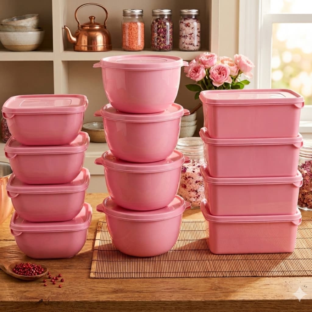 Jogo 12 Potes Plásticos, Vasilha, Marmita - formatos variados - 1 litro Kit com 12 unidades cozinha