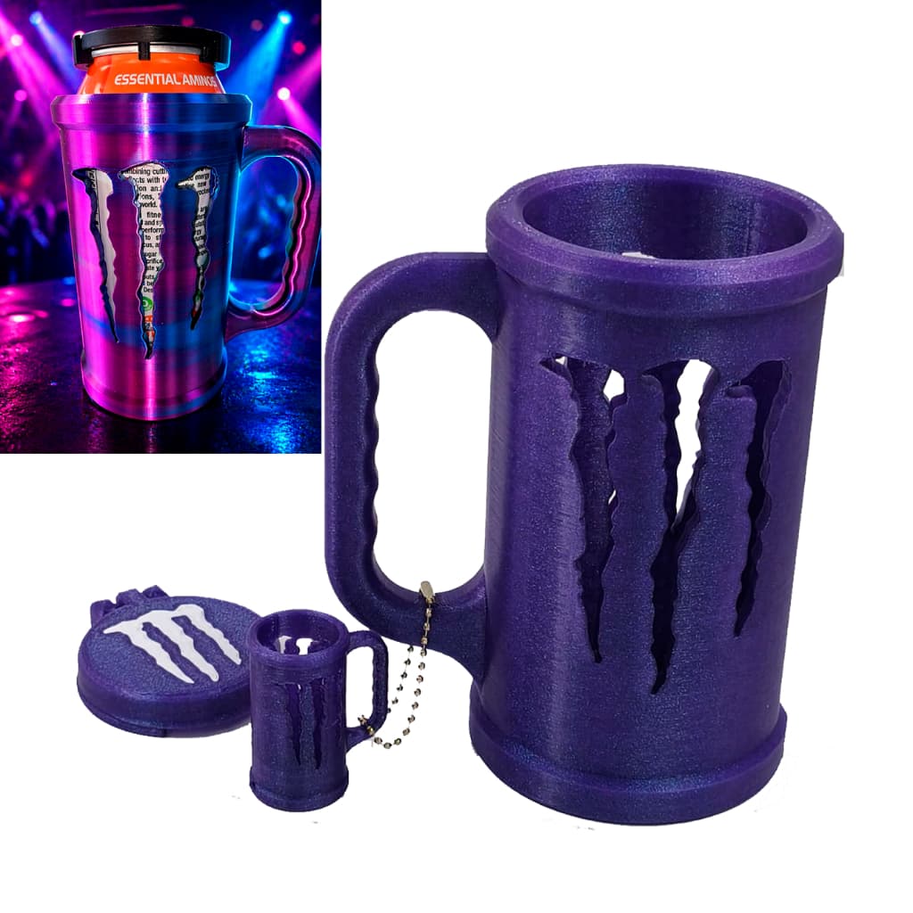 Copo Porta Lata 3D Estilo Suporte Energético lata 473ml Presente Criativo