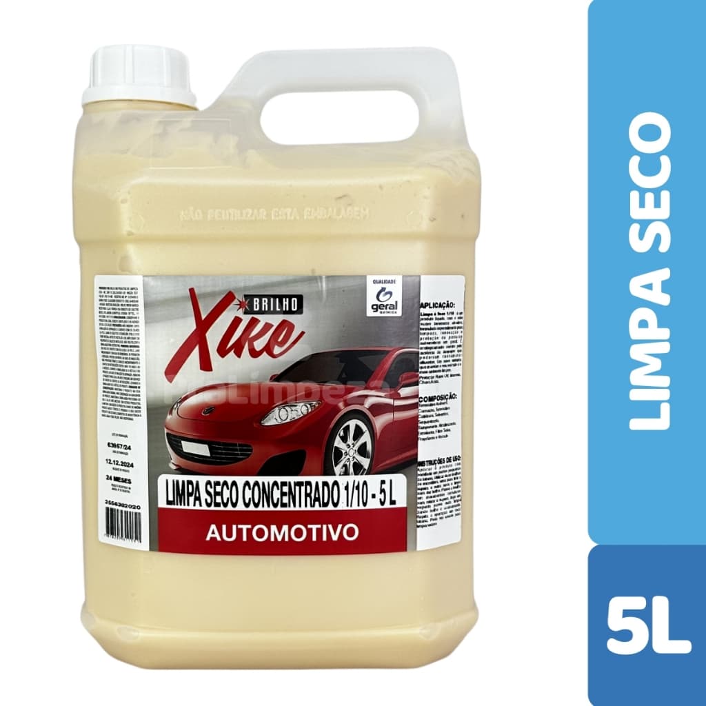 Limpa a Seco Automotivo Concentrado 1:10 5L | Lava Sem Água | Alto Rendimento e Brilho Profissional