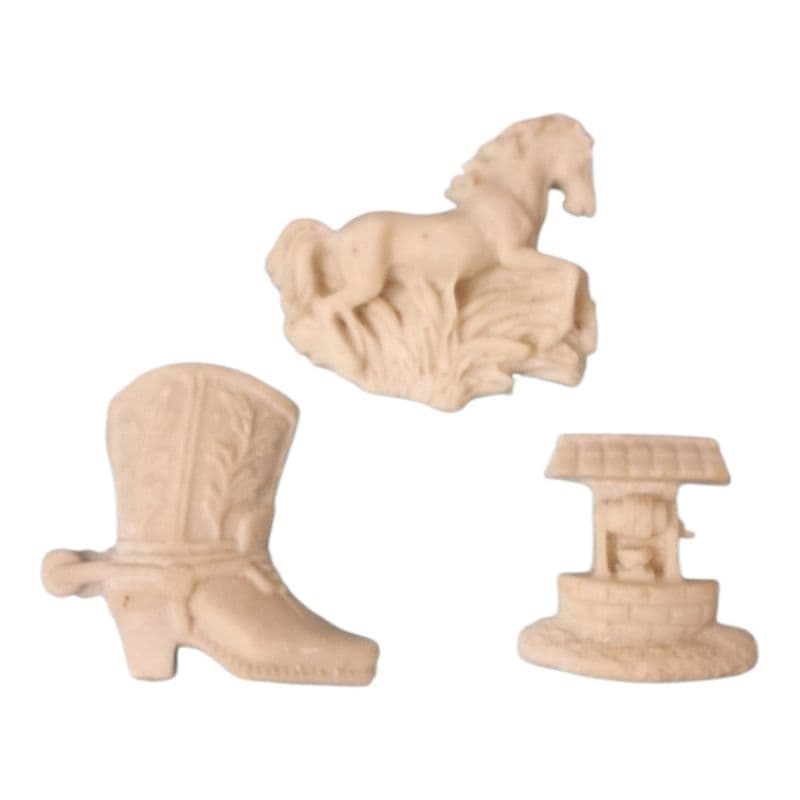Trio aplique de resina country bota de cowboy artesanato