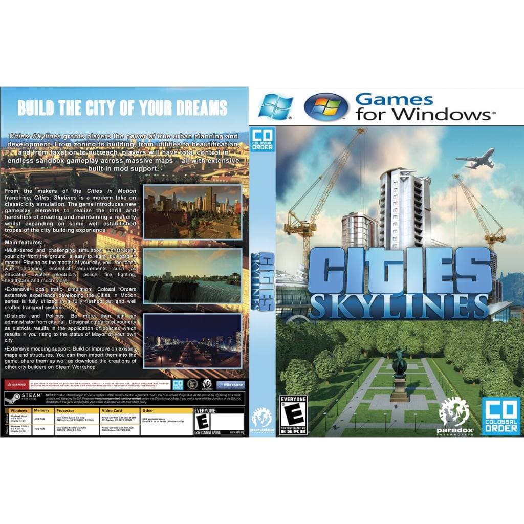 Cities Skylines para Pc ou Notebook Pendriver