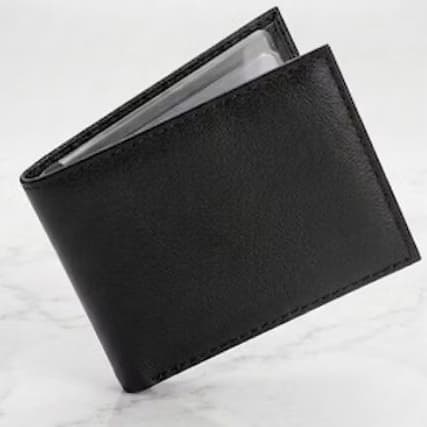 Carteira Masculina Islim Couro Ecológico Preta PROMOÇÃO